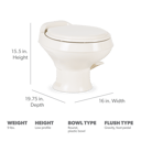 Dometic 301 Gravity Flush Toilet