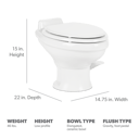 Dometic 321 Gravity Flush Toilet