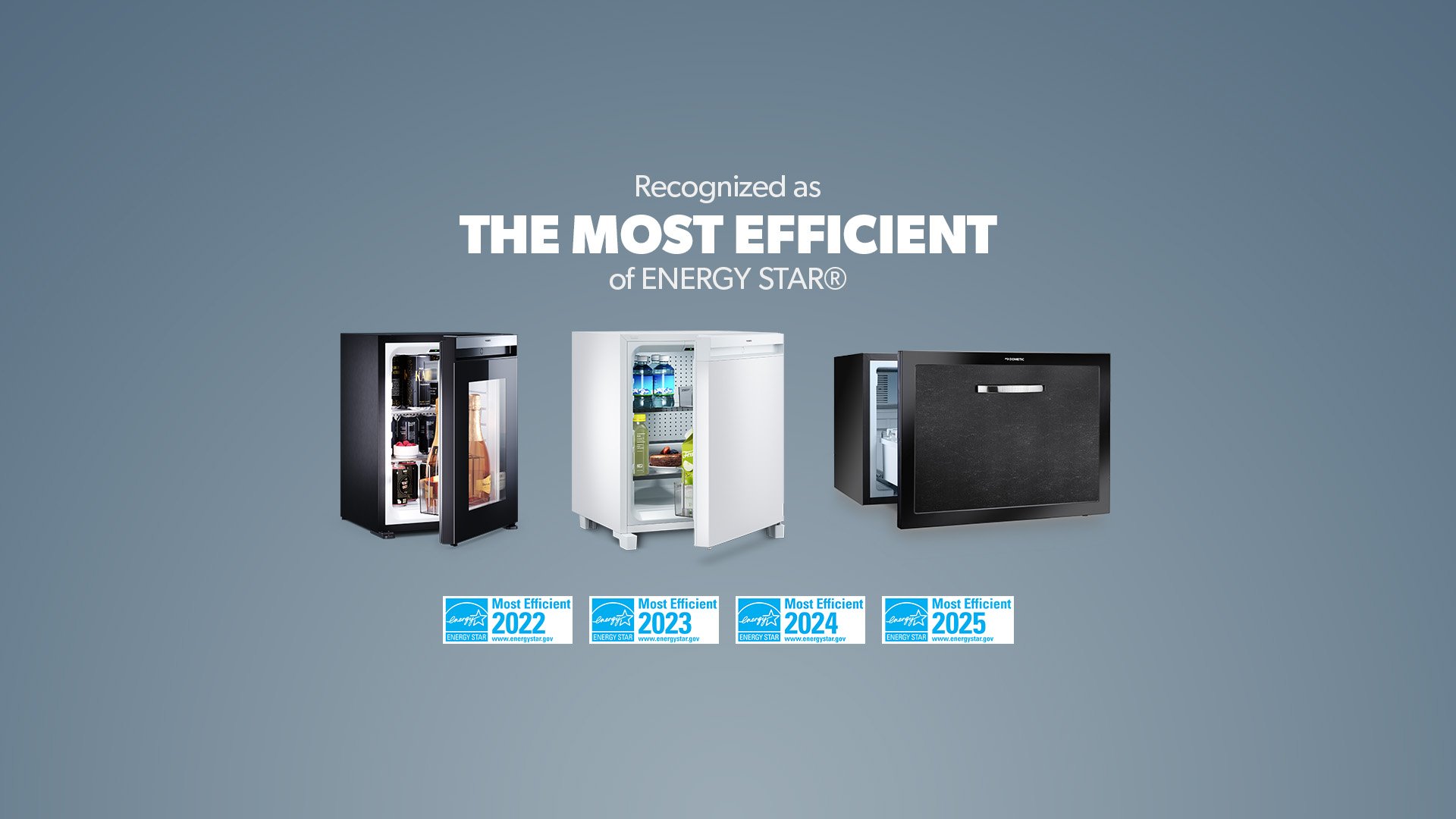 Dometic minibars awarded Most Efficient mark for 3 years in a row by ENERGY STAR