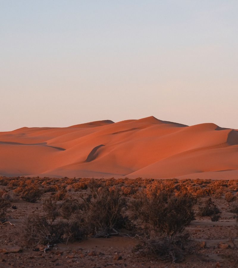 Red desert hills