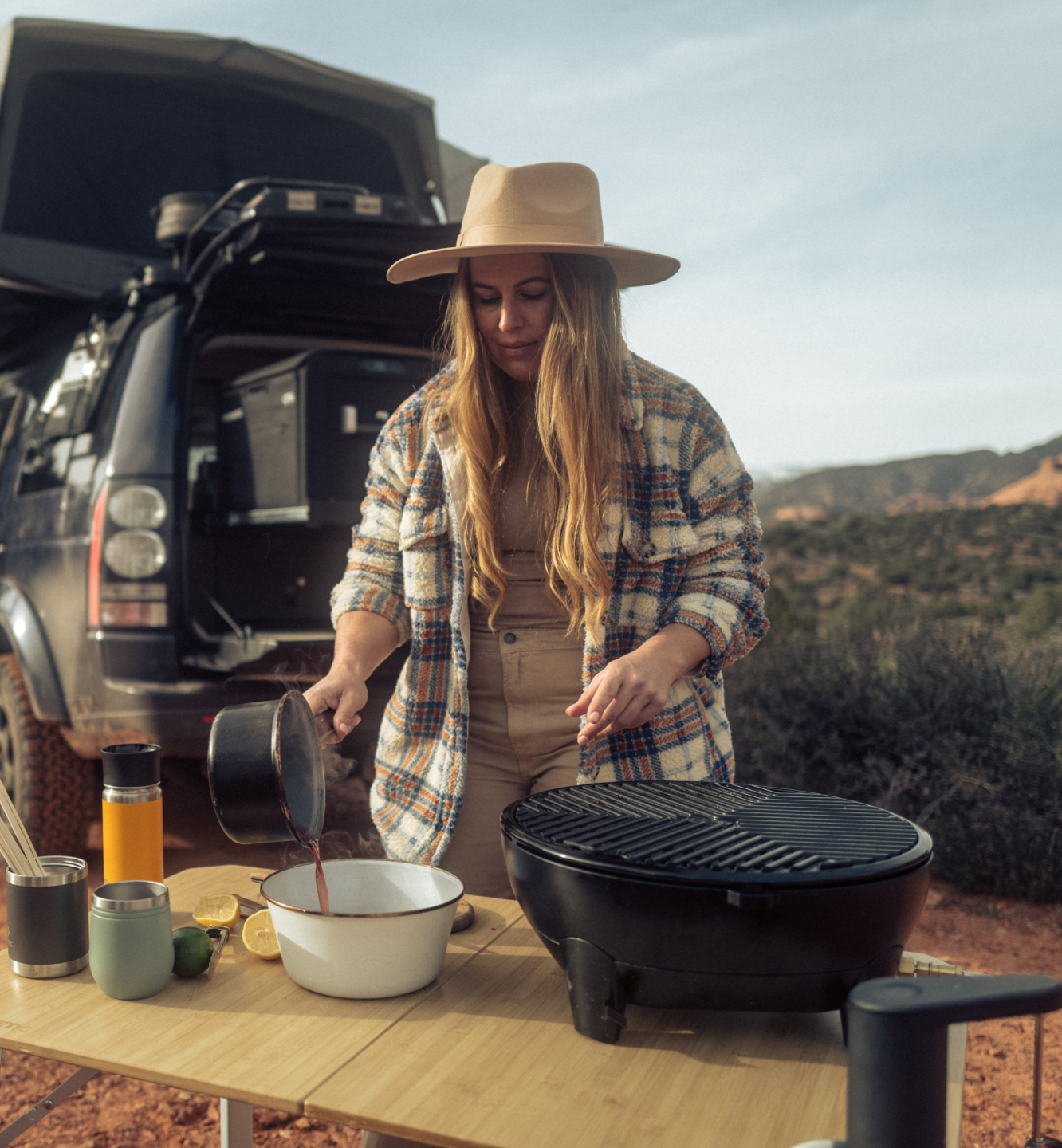 Sarah Glover overlanding and using a Dometic CFX3 Cooler