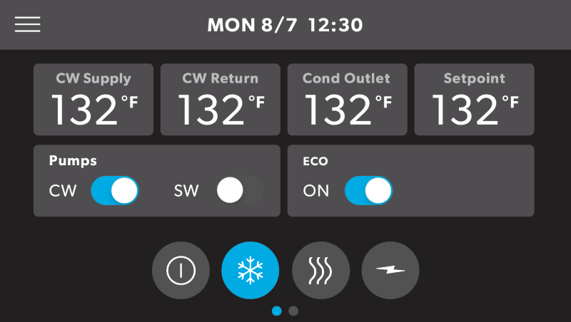An image of a touch screen display used for boats.