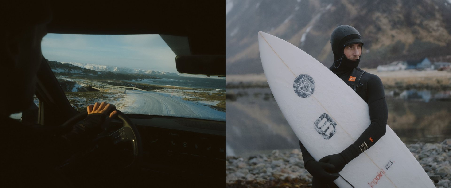 Image of male holding surfboard