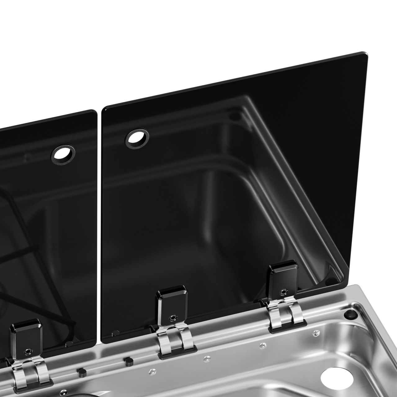 Heat-resistant safety glass lids