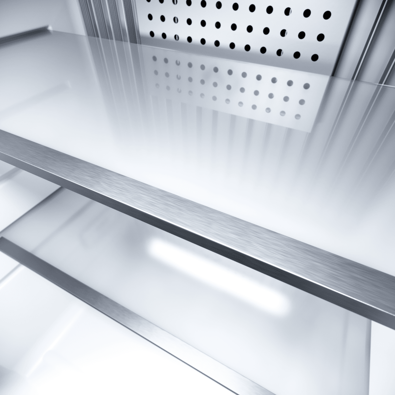 Elegant glass shelves