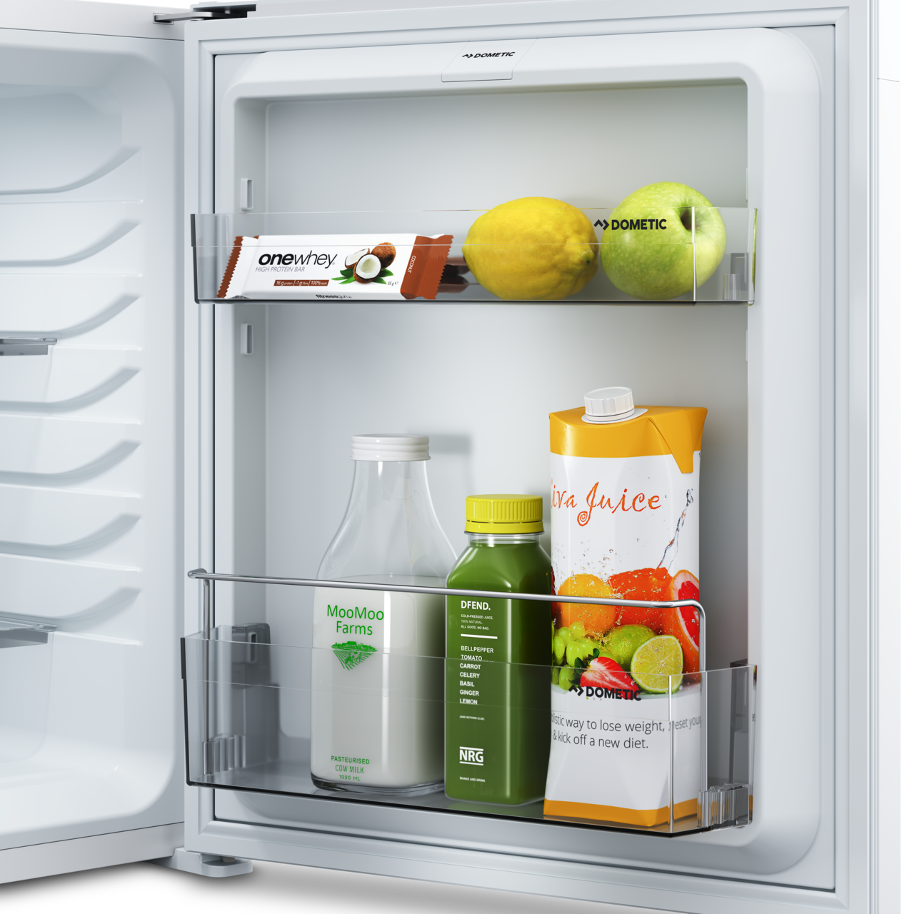 Spacious door storage