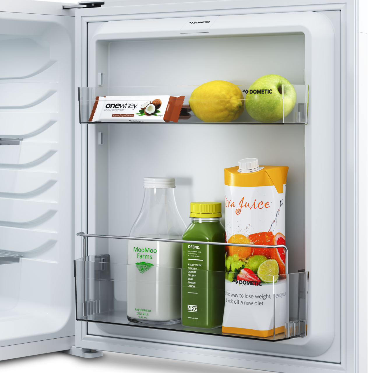 Ruime opbergruimte in de deur