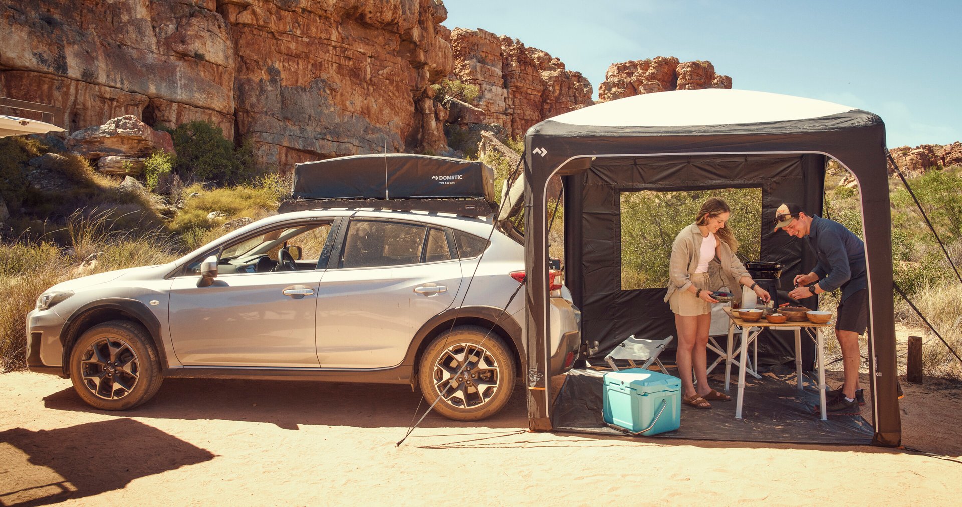 Dometic Hub Set Up with camping furniture