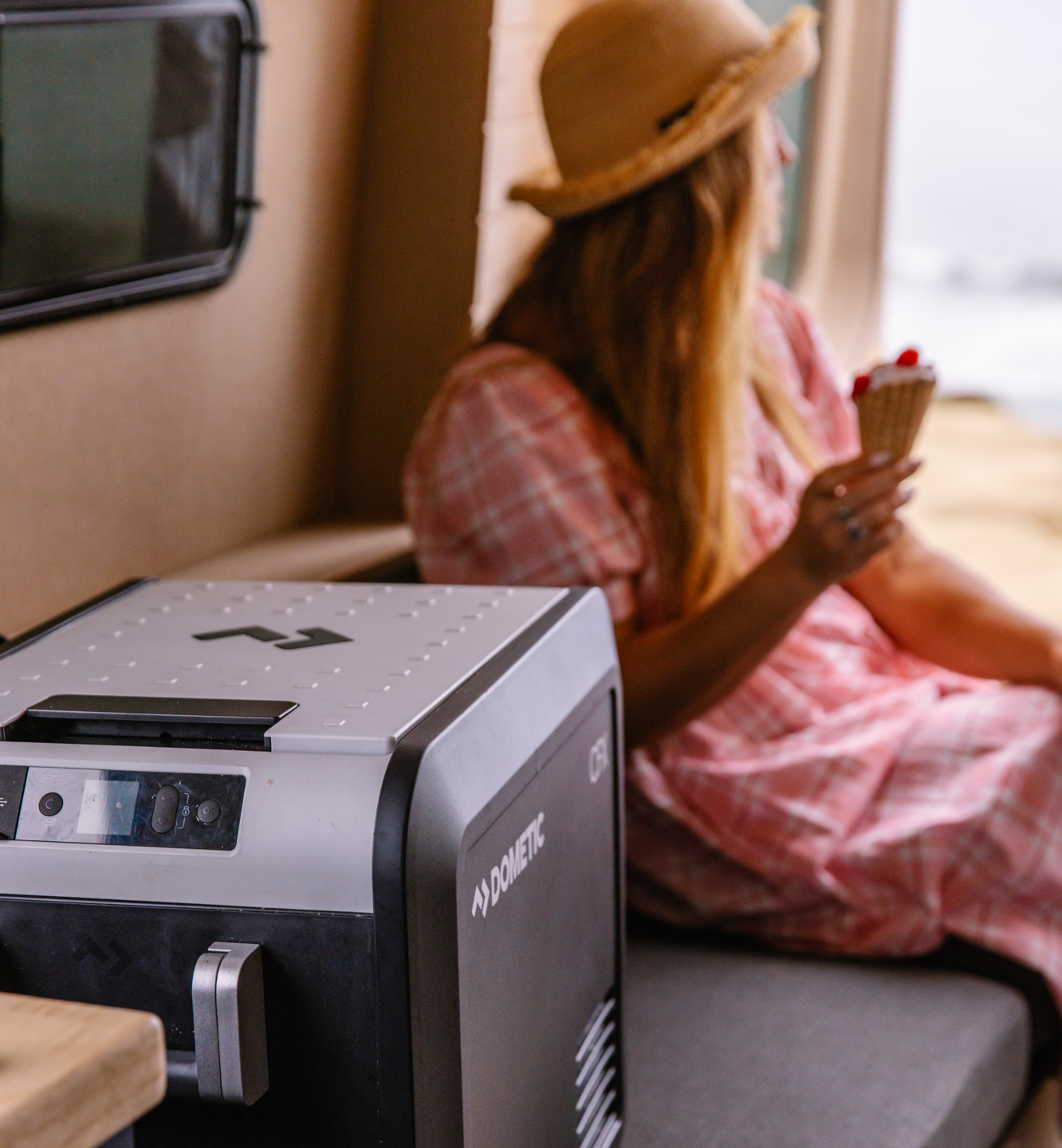 Sarah Glover eating ice cream