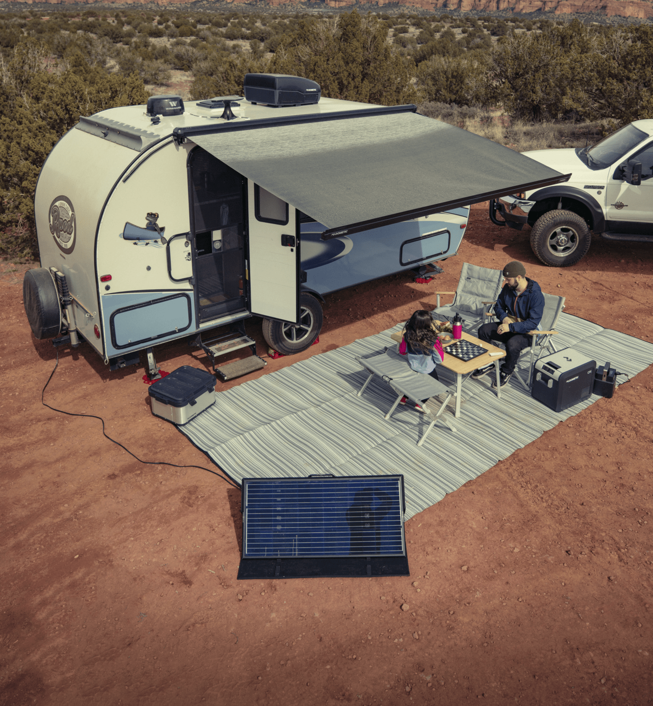 Family RVing powered by solar
