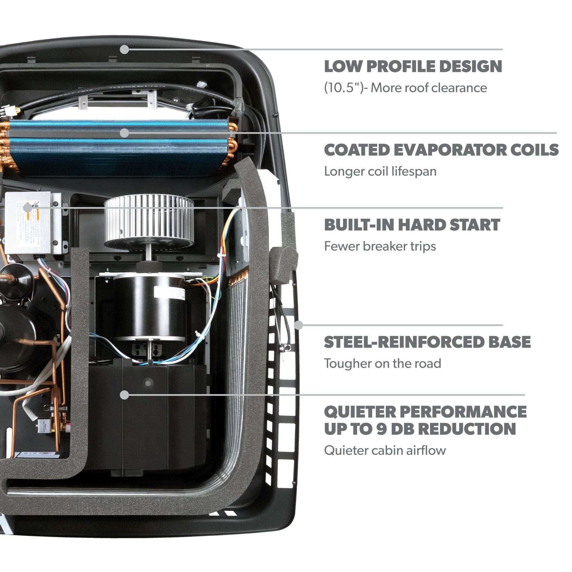 Dometic FreshJet 5 Series Mechanical 15K BTU Low-Profile Air Conditioner - Black