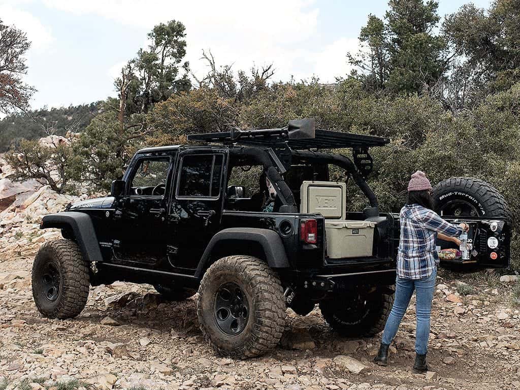 Front Runner Series Jeep Wrangler JK 4 Door (2007-2018) Extreme Slimline II 1/2 Roof Rack Kit