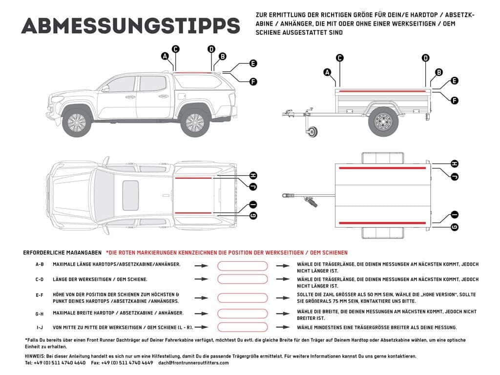 Front Runner Series Truck Canopy or Trailer with OEM Track Slimline II Rack Kit / 1165mm(W) X 1560mm(L)
