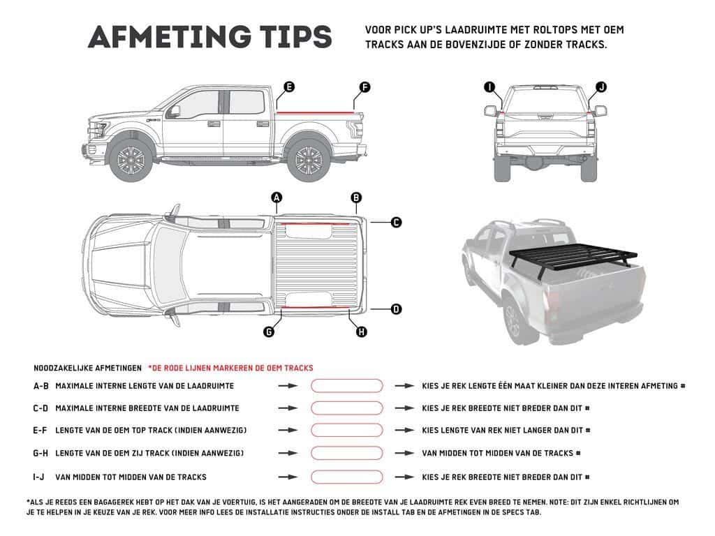 Front Runner Series Pickup Truck Slimline II Load Bed Rack Kit / 1475(W) x 1358(L)