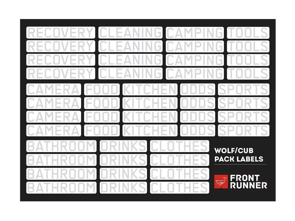 Front Runner Series Wolf Pack Pro/Cub Pack Campsite Labels