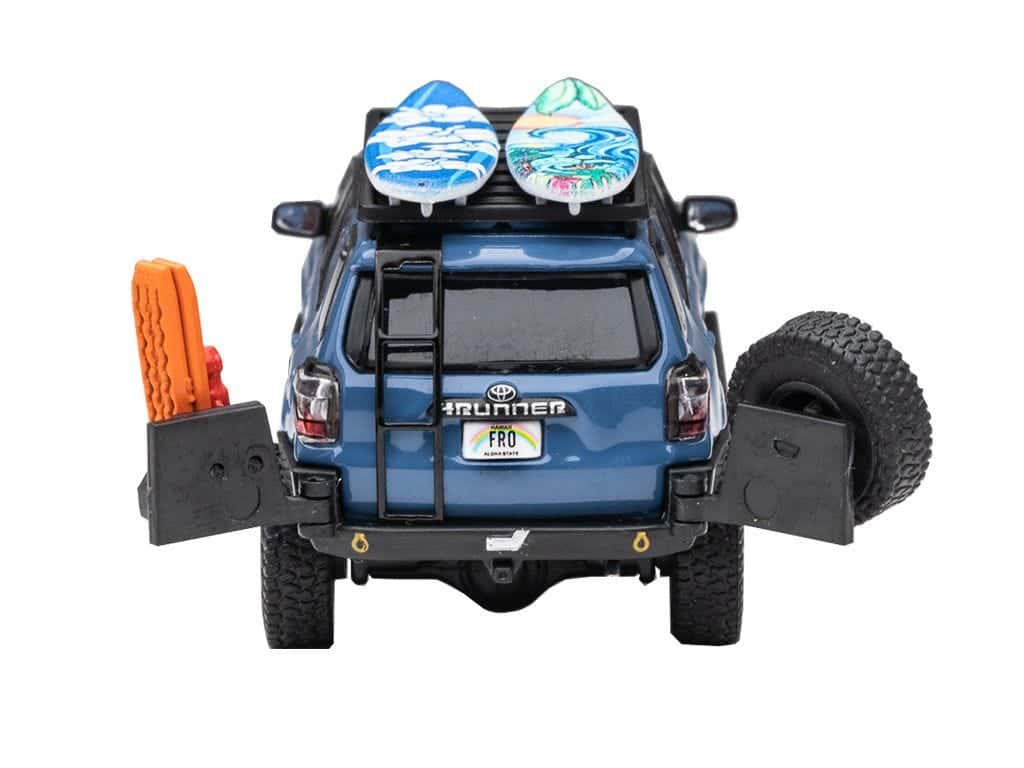 Front Runner Series Limited Edition Toyota 4Runner TRD Pro Overland Cavalry Blue Diecast Model Set