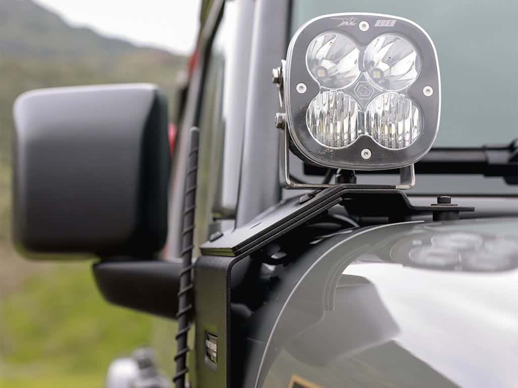 Front Runner Series Jeep Wrangler JL Ditch Mount A-Pillar Light Brackets