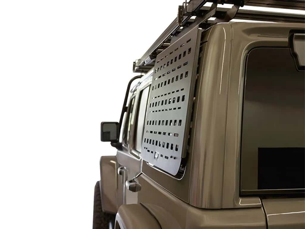 Front Runner Series Jeep Wrangler JLU 4 Door Exterior Rear Window Molle Panel Kit / LHS