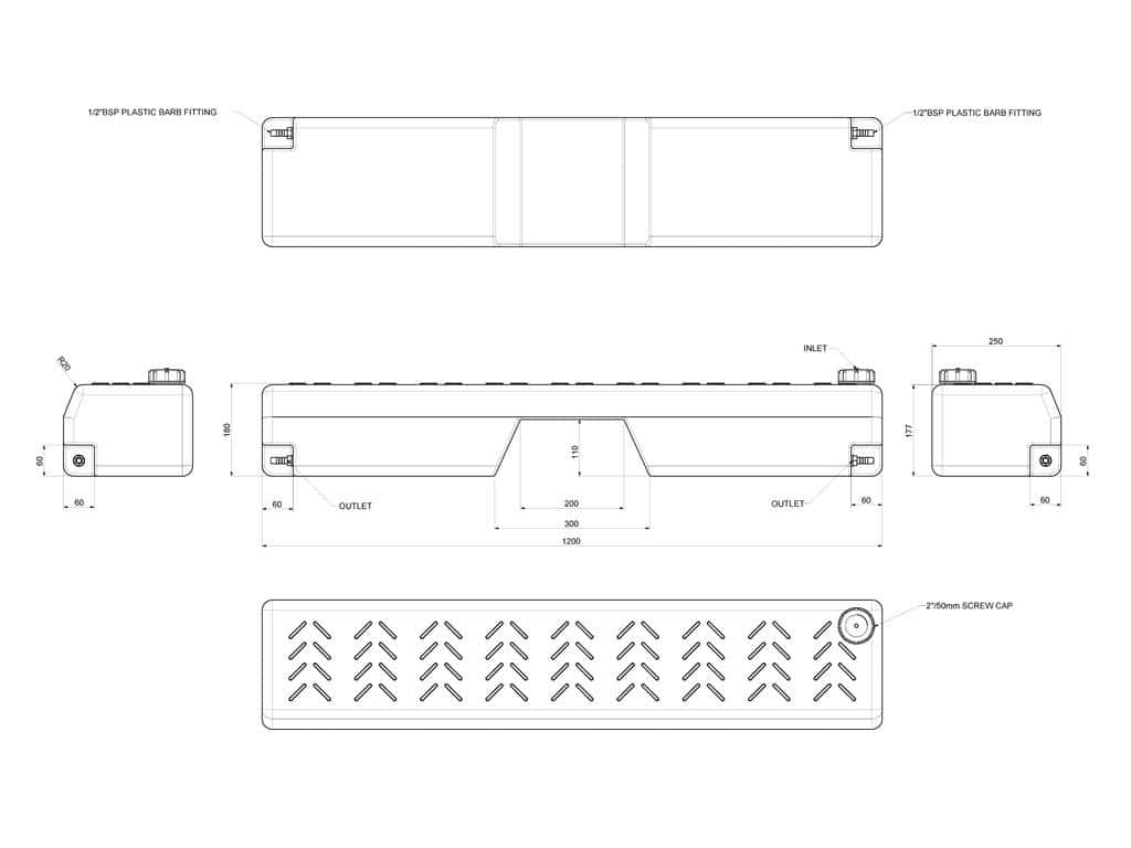 Front Runner Series Footwell Water Tank