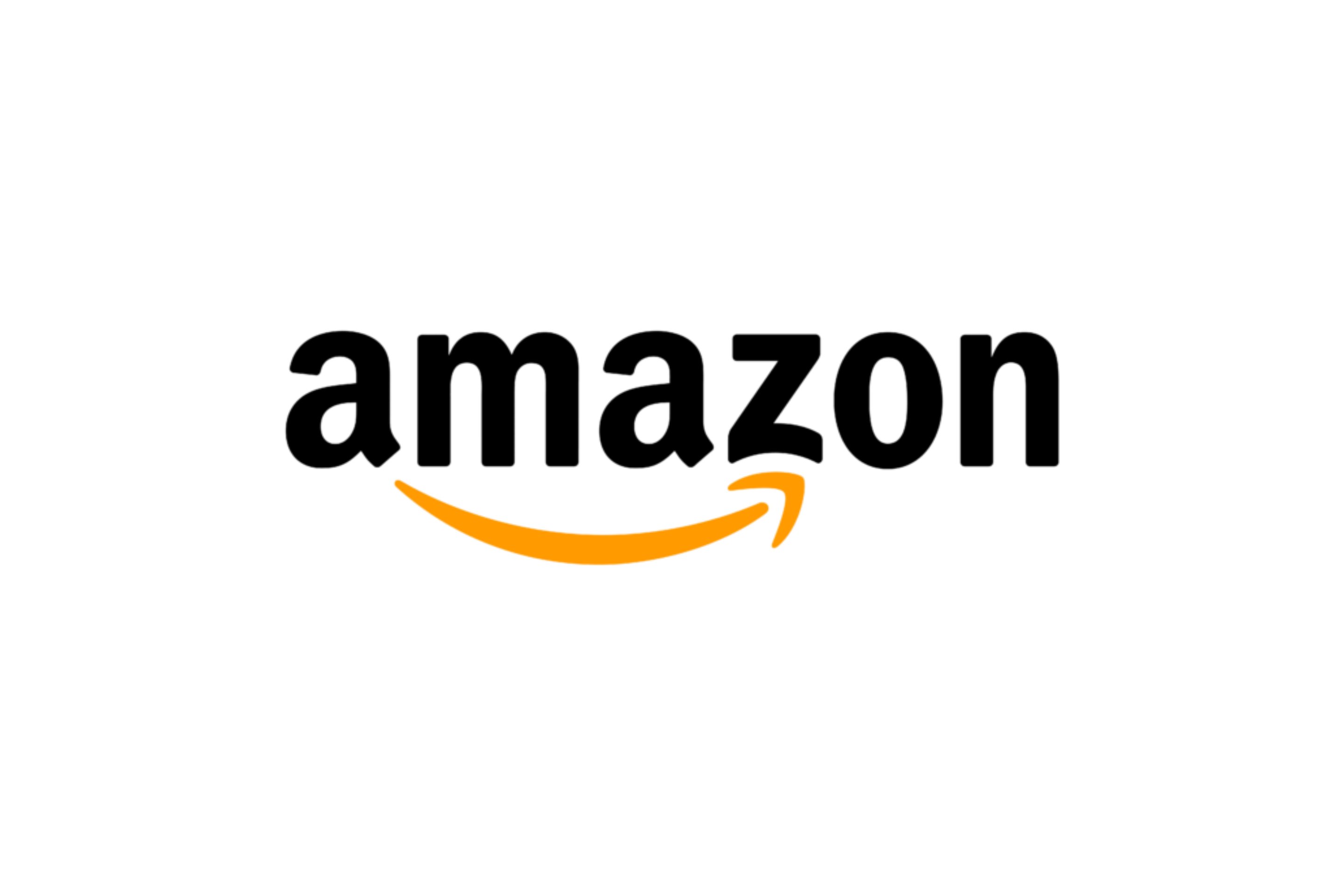 Amazon logo on white background