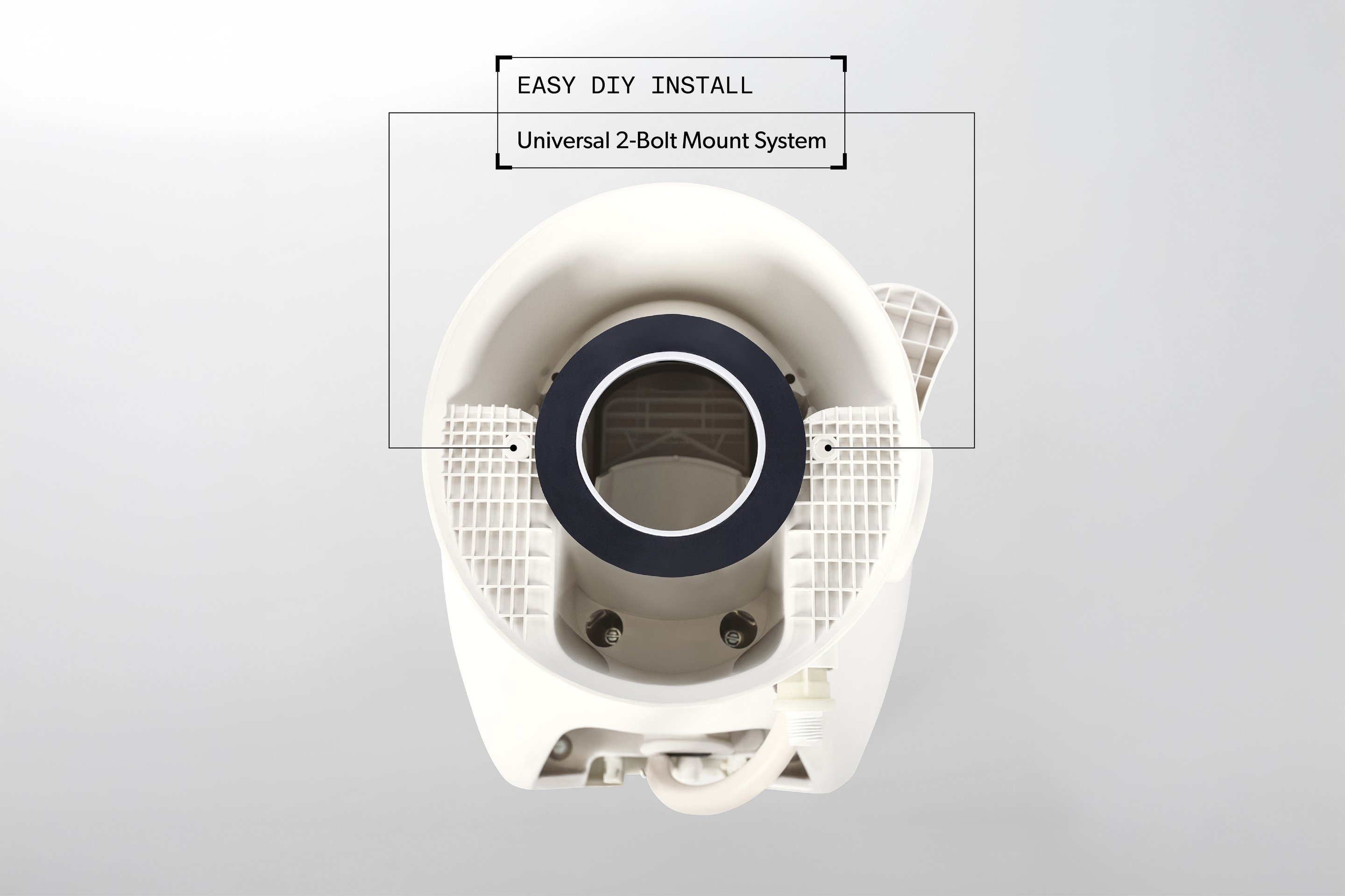 Easy DIY Install. Universal 2-Bolt Mount System