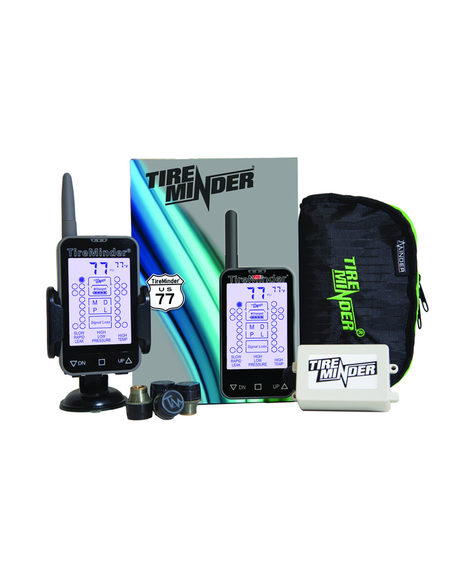 TireMinder TM-77 RV TPMS with 4 Standard Transmitters