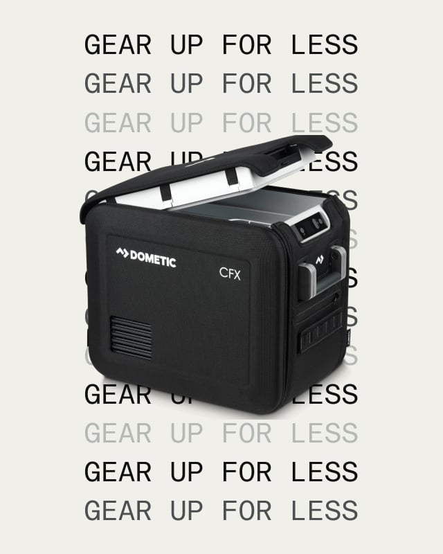 Koop een CFX5. Ontvang een gratis beschermhoes. Dometic Black Friday.