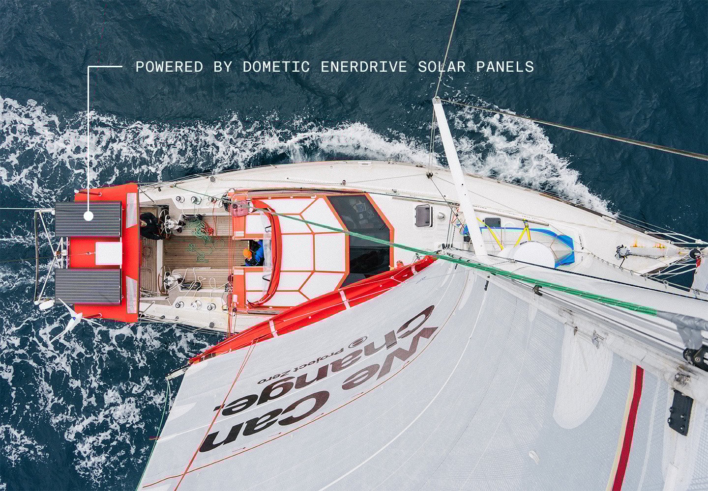 Boat breaking through ice