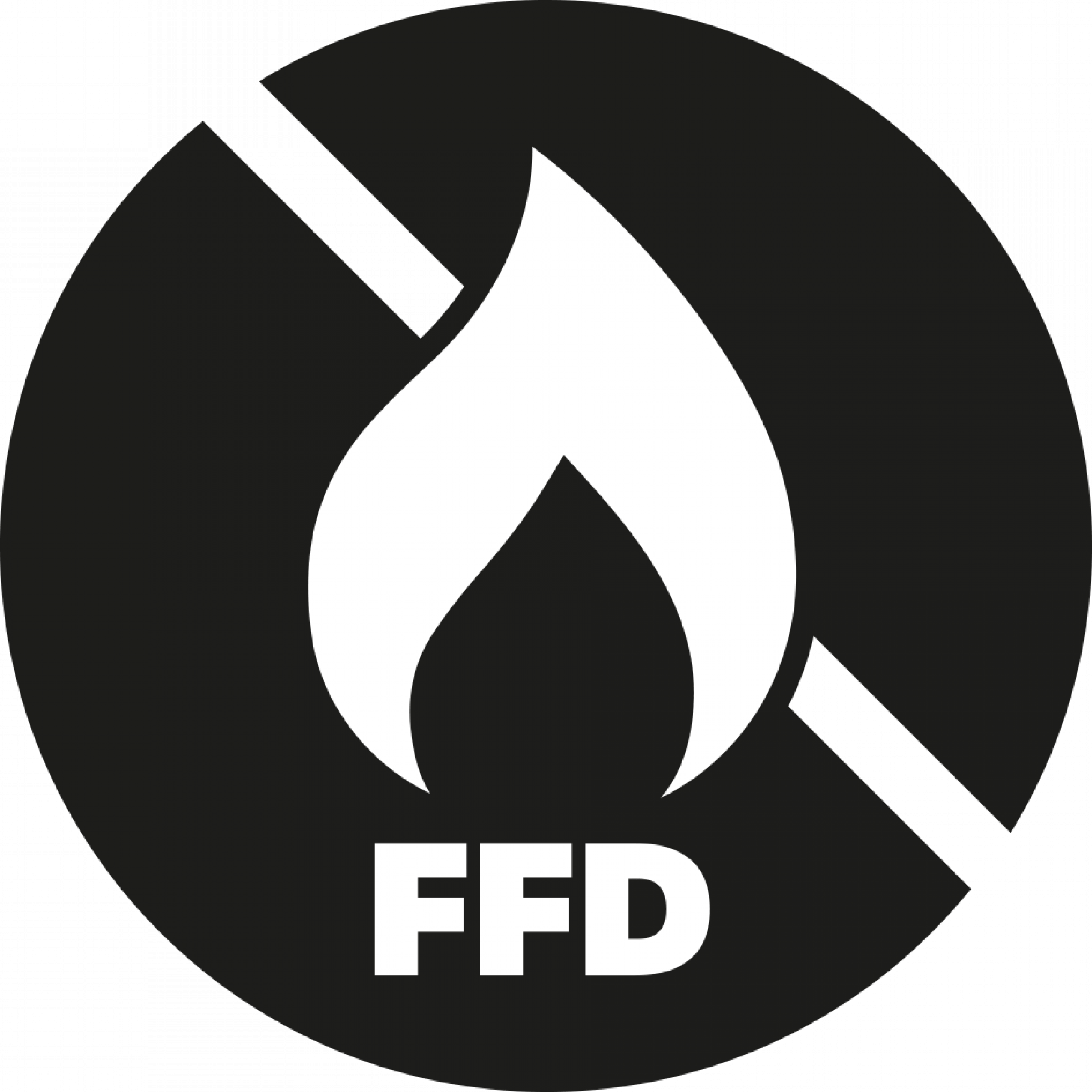 FFD veiligheidsfunctie-icoon (vlambeveiliging)