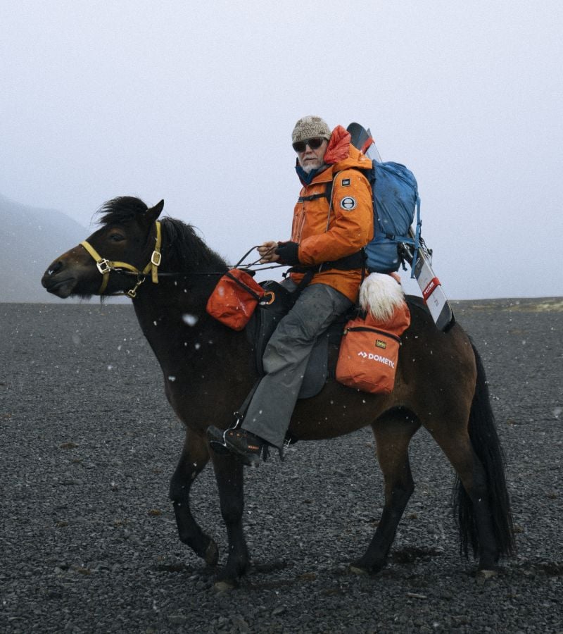 Geoff Wilson riding a horse