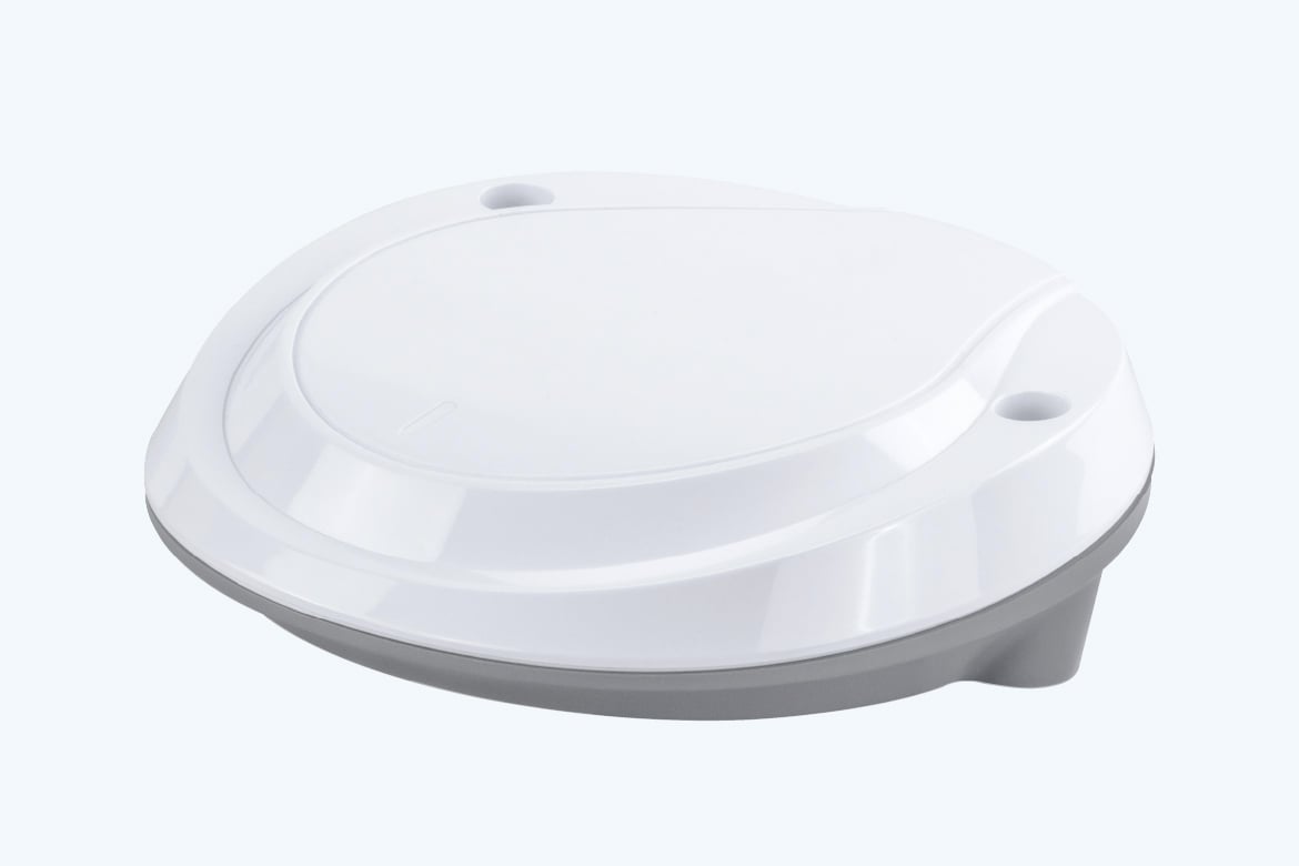 White autopilot product on grey background