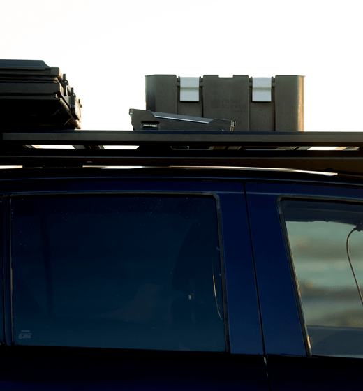 Wolf pack pro mounted on top of the new slimline 3 rack ready for your next outdoor adventure
