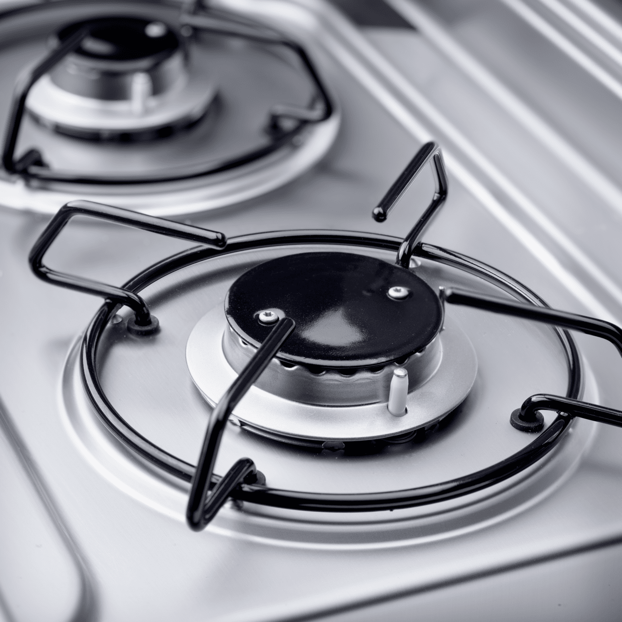 Two-burner hob ideal for cooking in small spaces