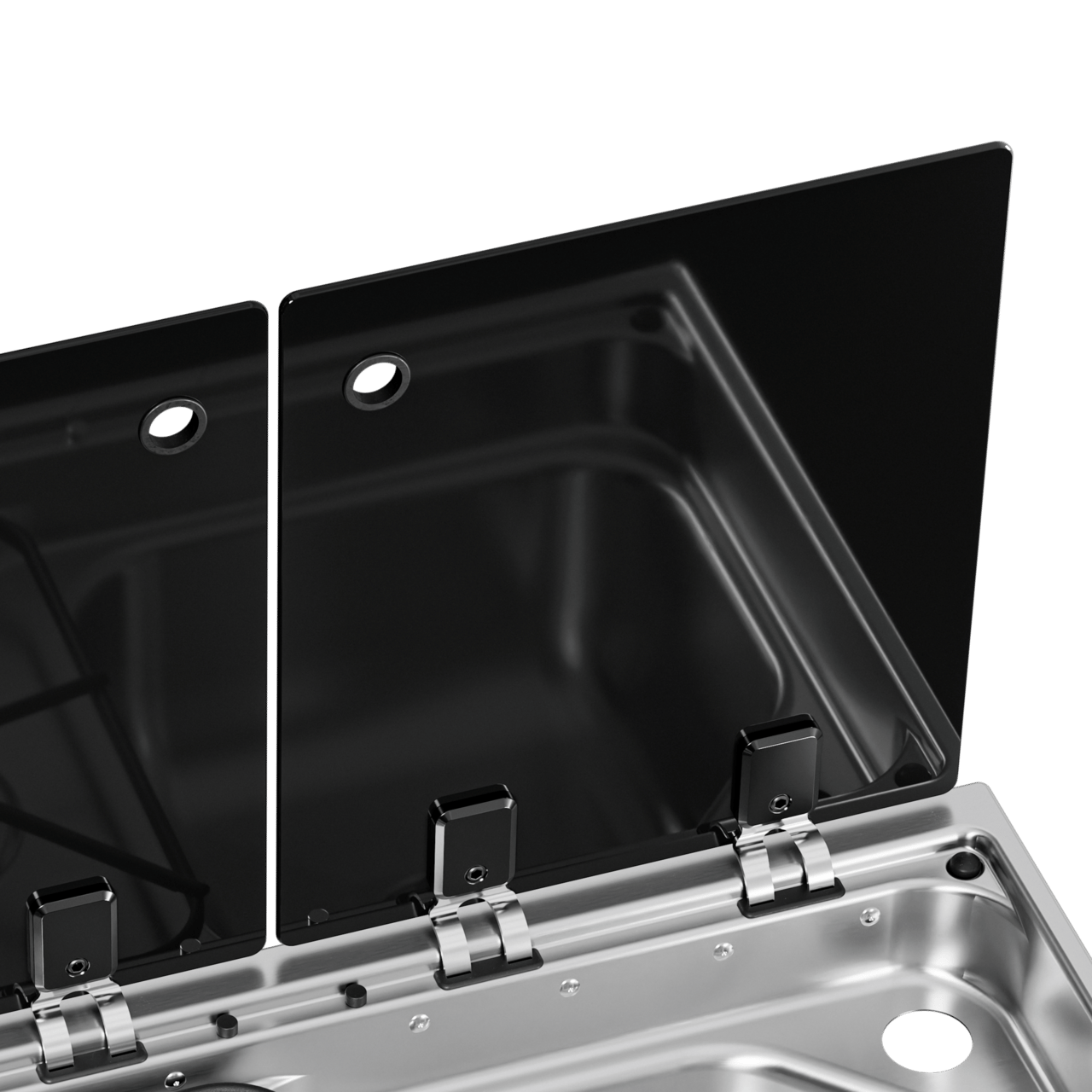 Heat-resistant safety glass lids