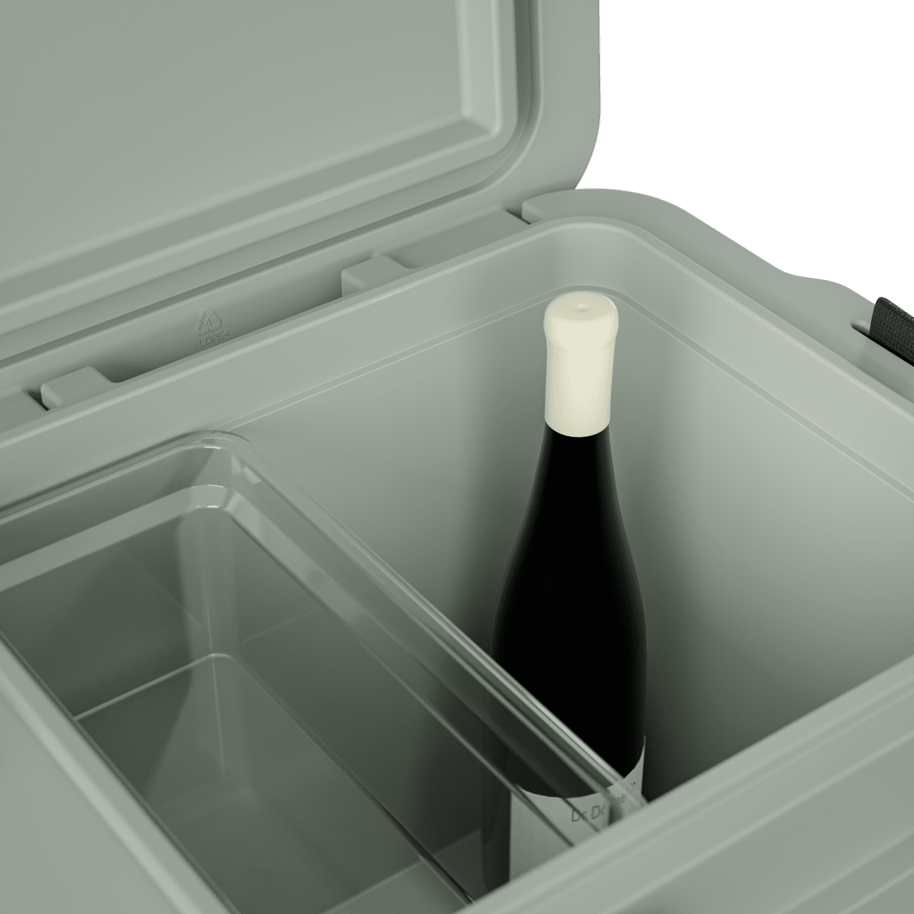 Suficientemente alta para botellas de vino