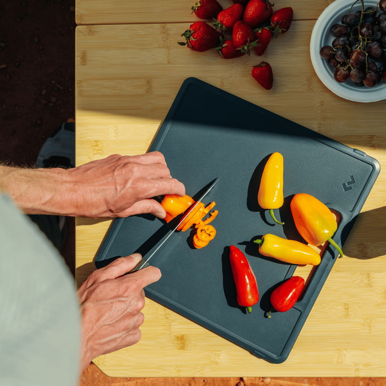 Kan ook als snijplank worden gebruikt