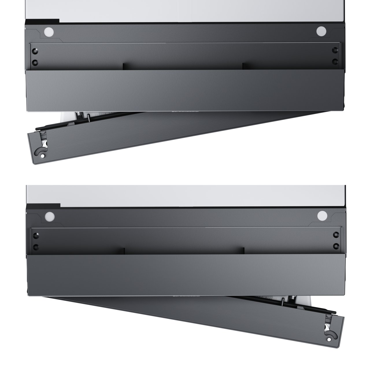 Double-hinged door