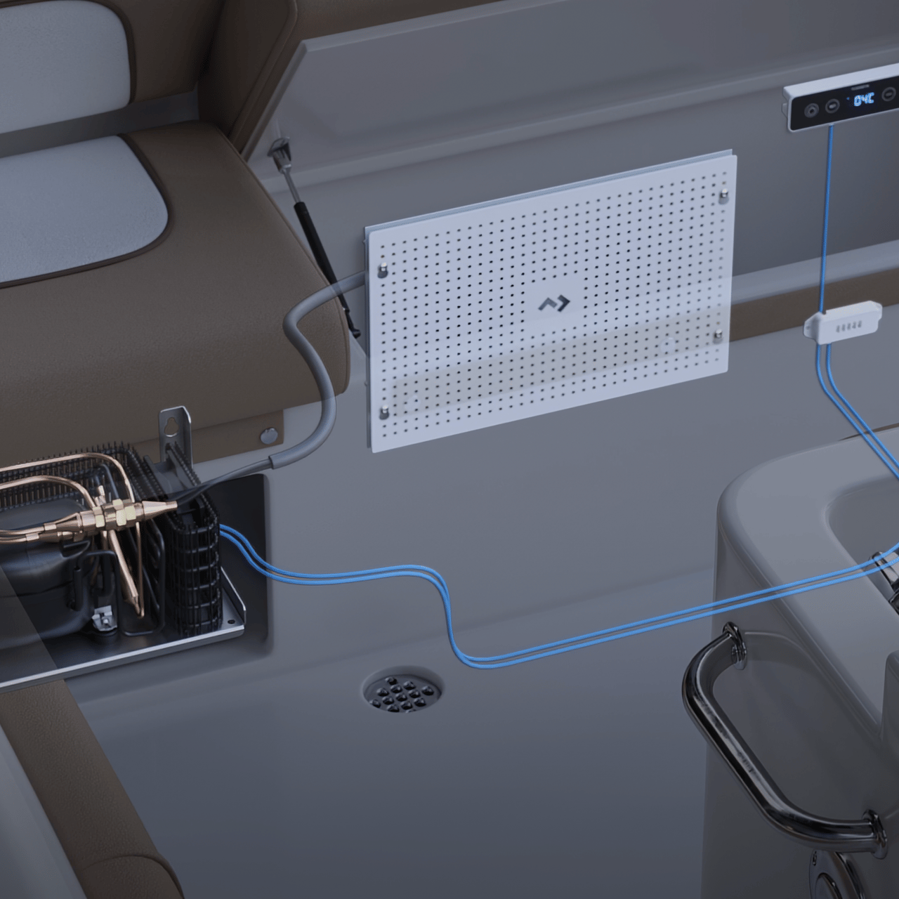 Integrated freezer box