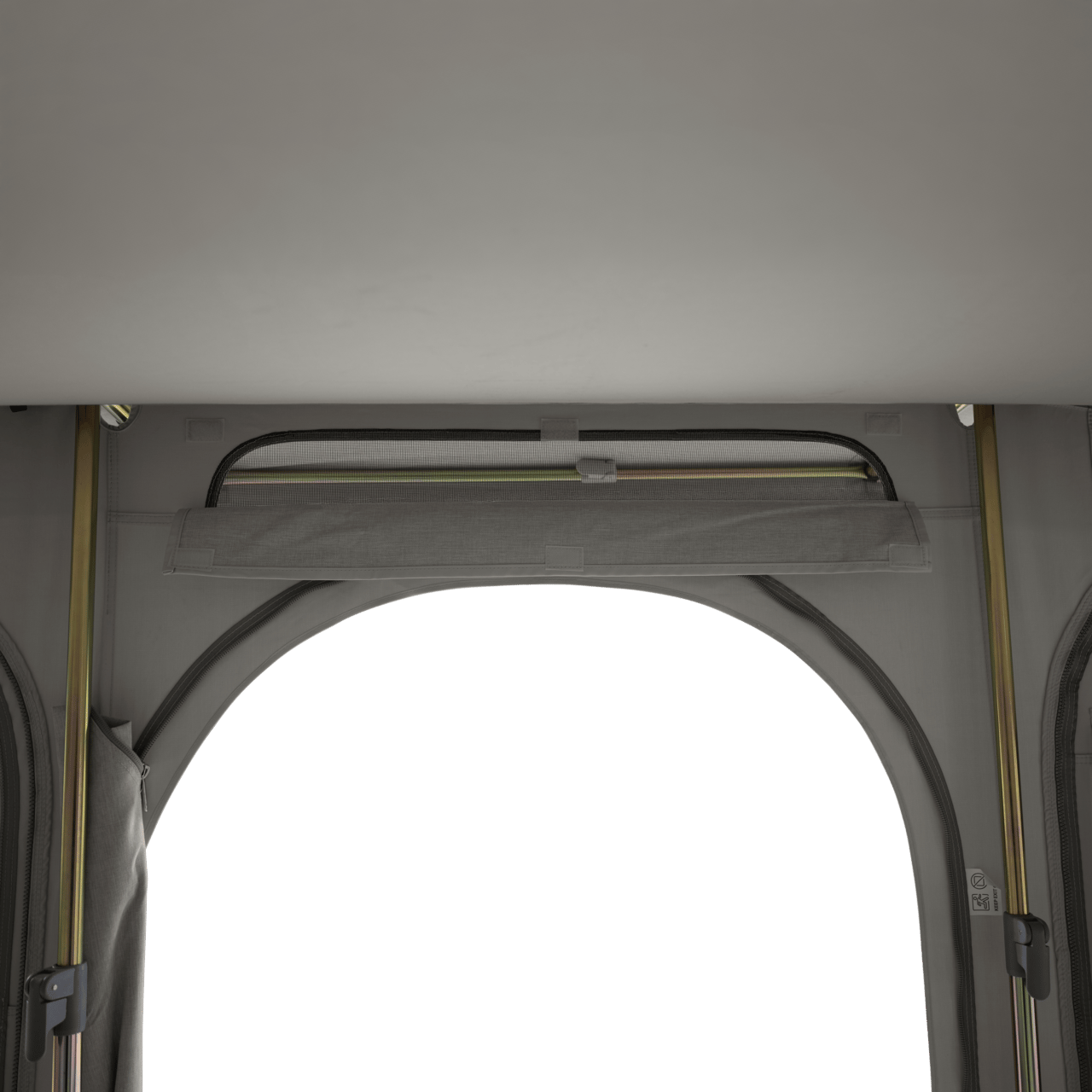 Vorzelt mit Stahlgestänge