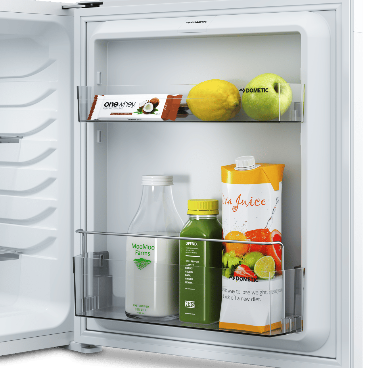 Spacious door storage