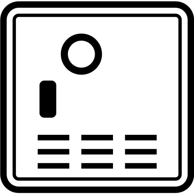Door Included. Water heater door icon