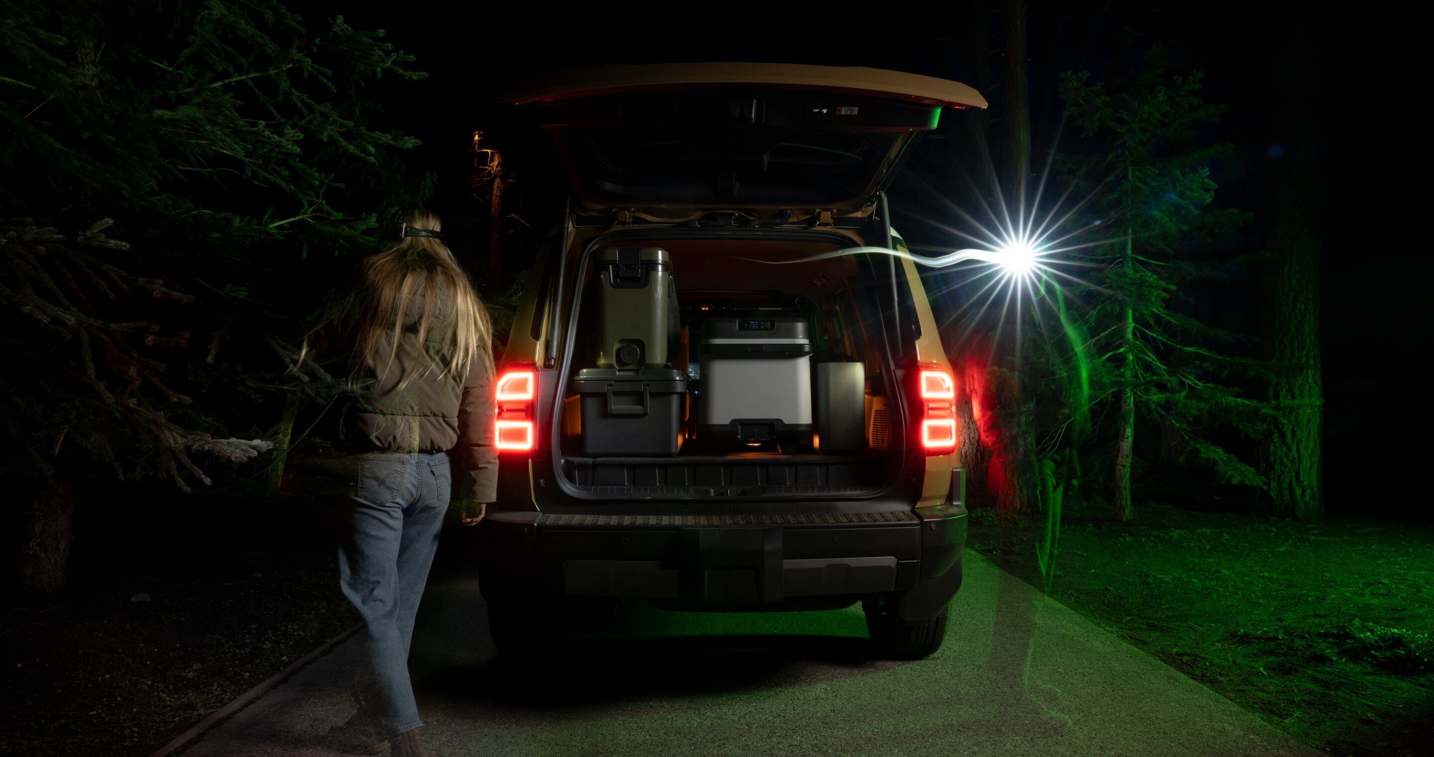 Recon Active stack in back of car