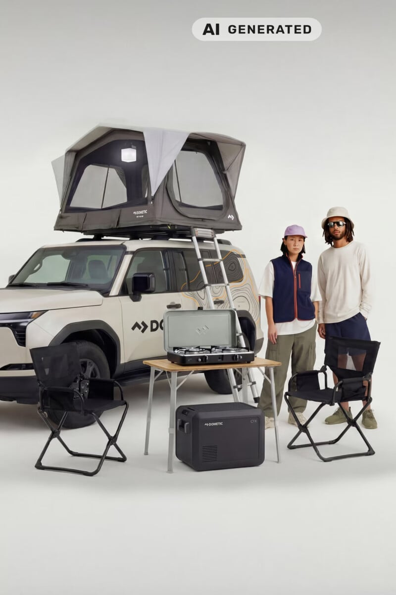 Dometic vechicle with camping gear