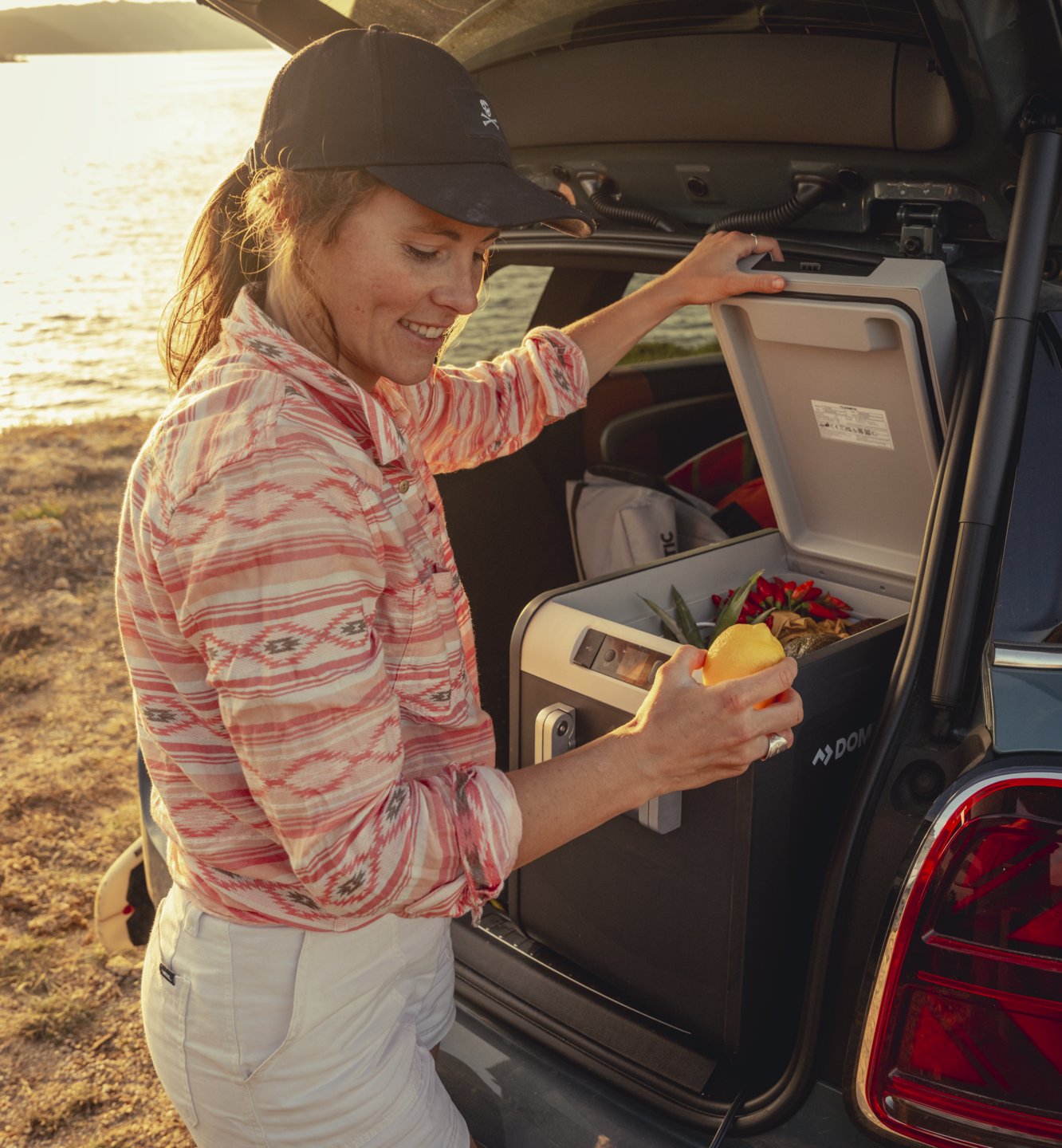 Woman reaching into her Dometic CRX3