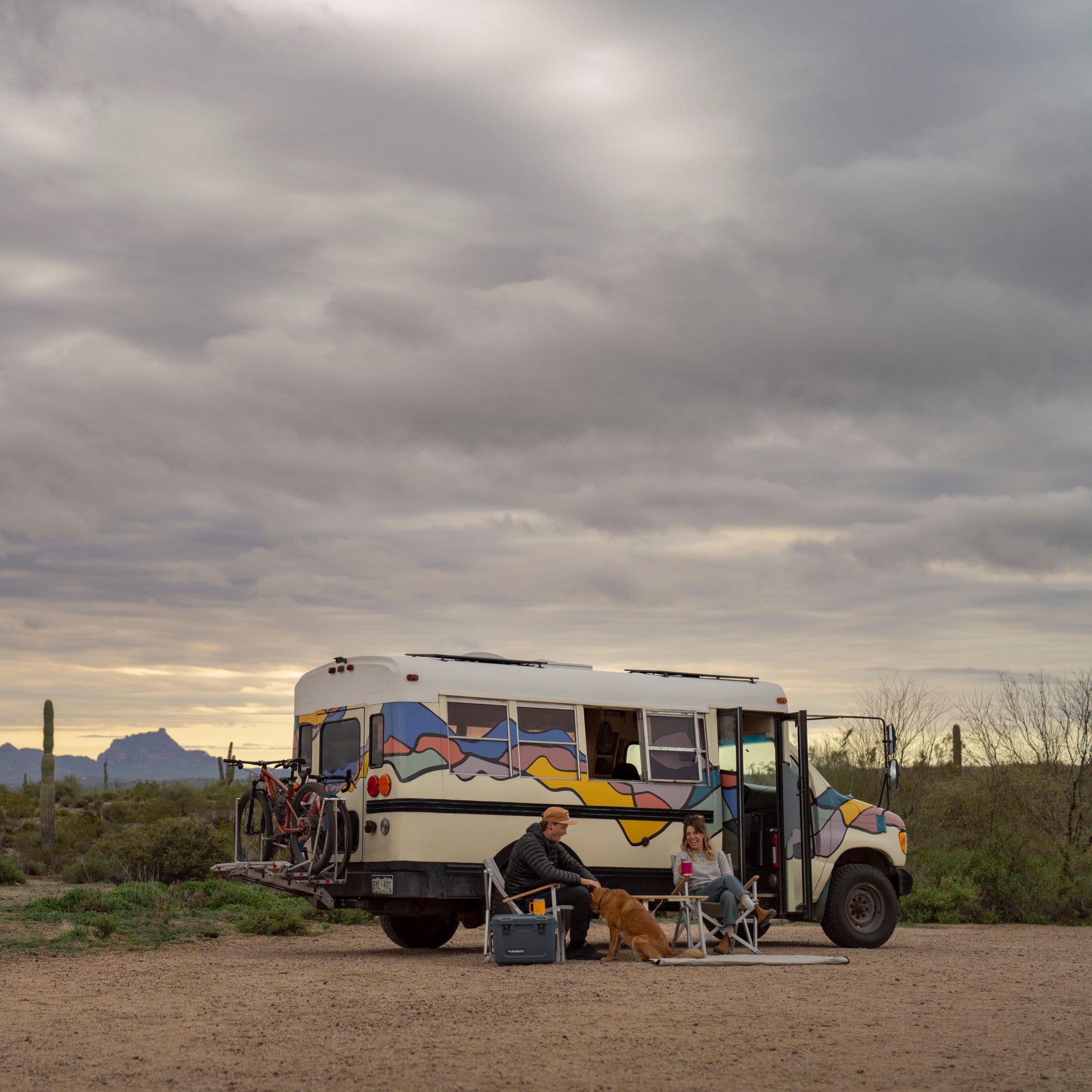 off grid camping set up