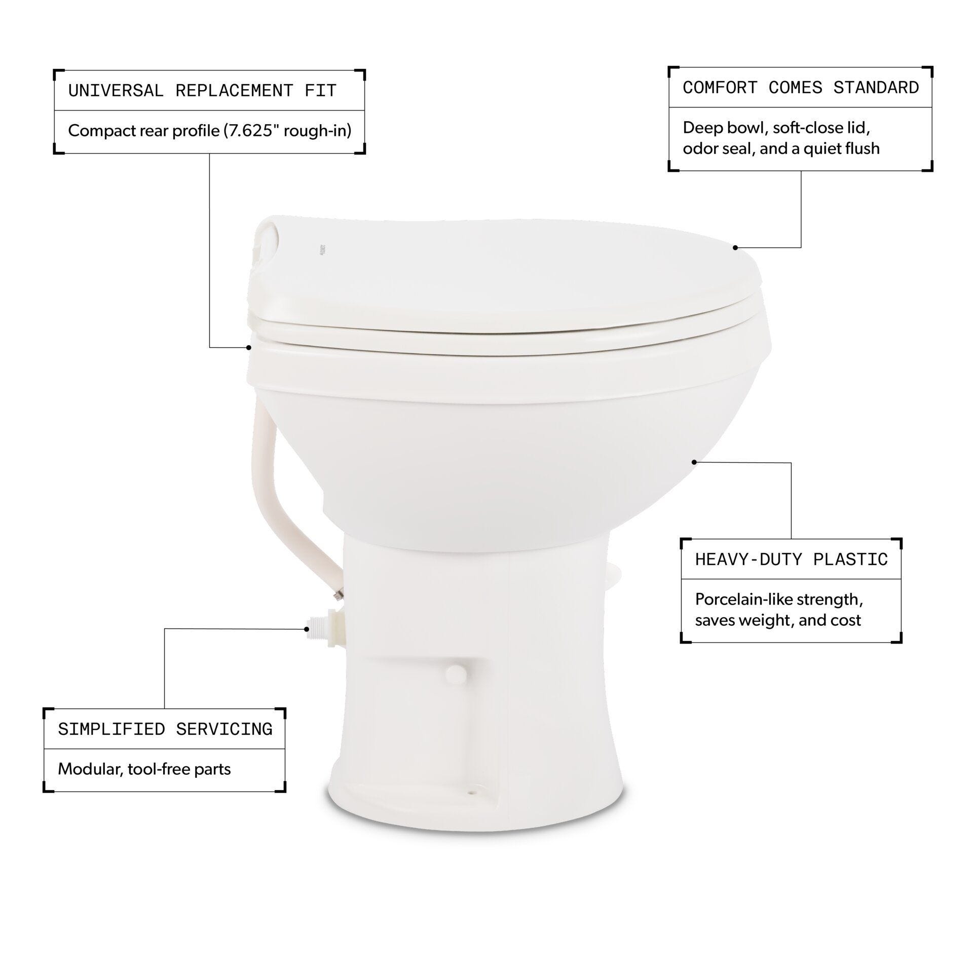 Dometic 400 Gravity Flush Toilet