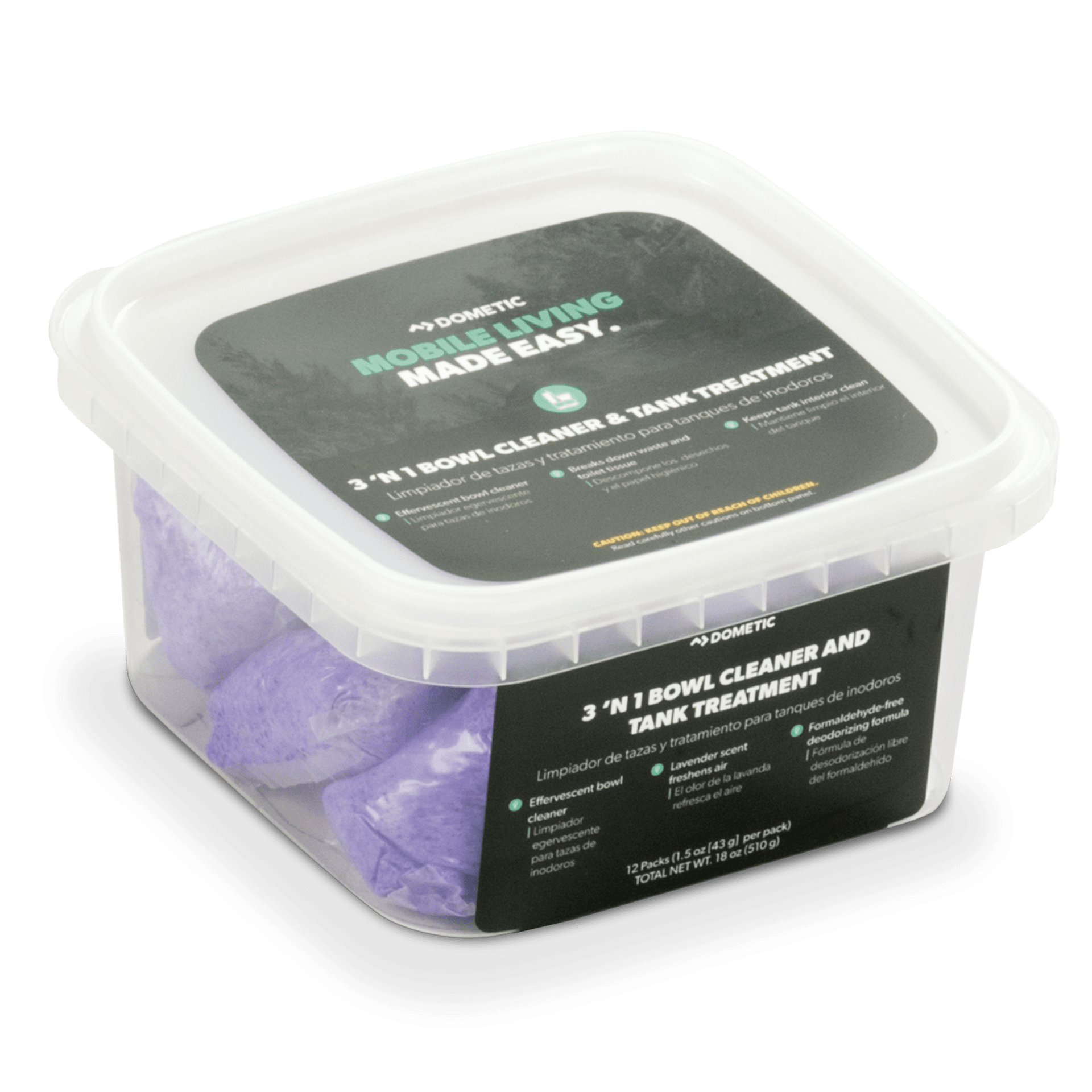 Dometic 3-in-1 Bowl Cleaner and Tank Treatment - 12-pack