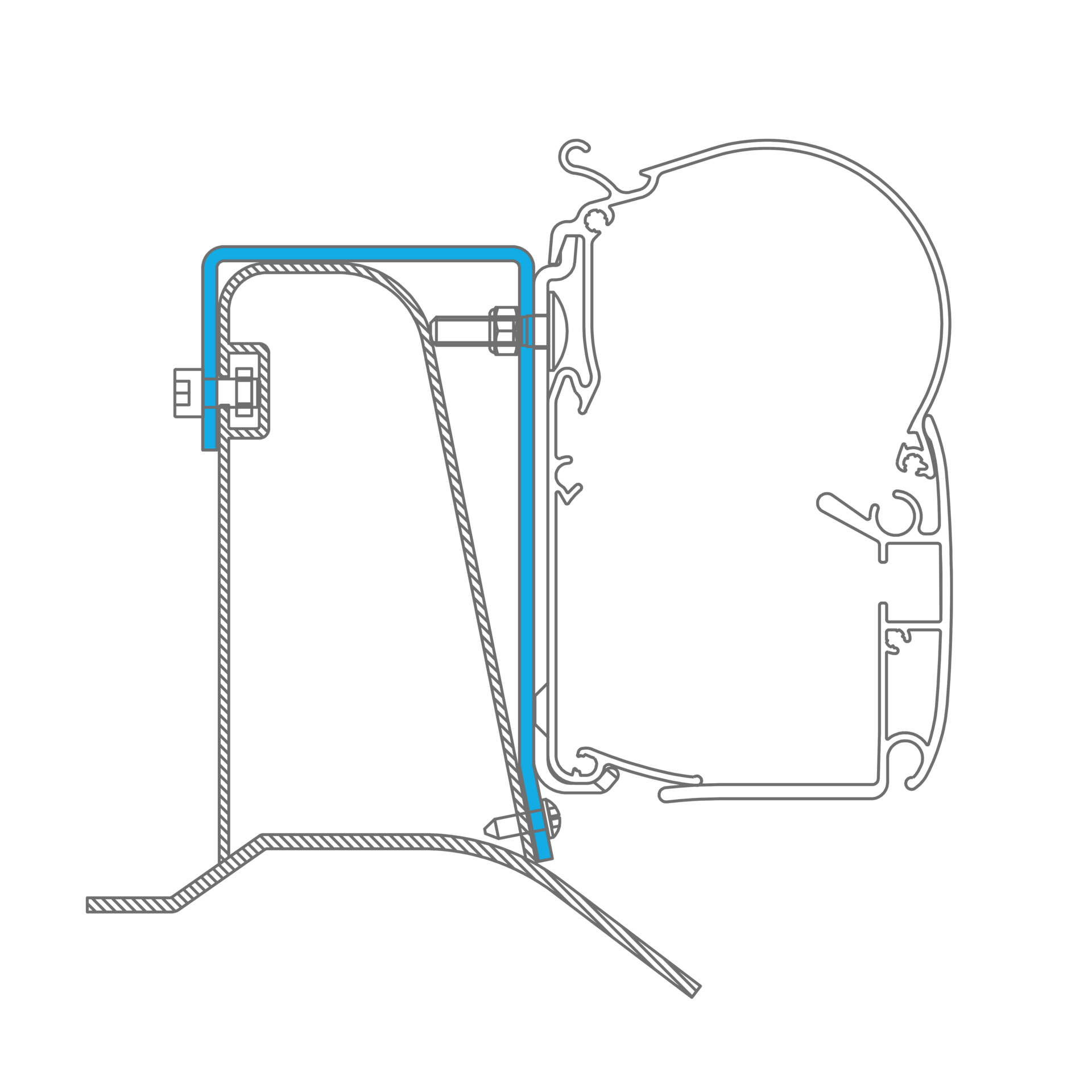 Dometic PerfectWall Adapter 014
