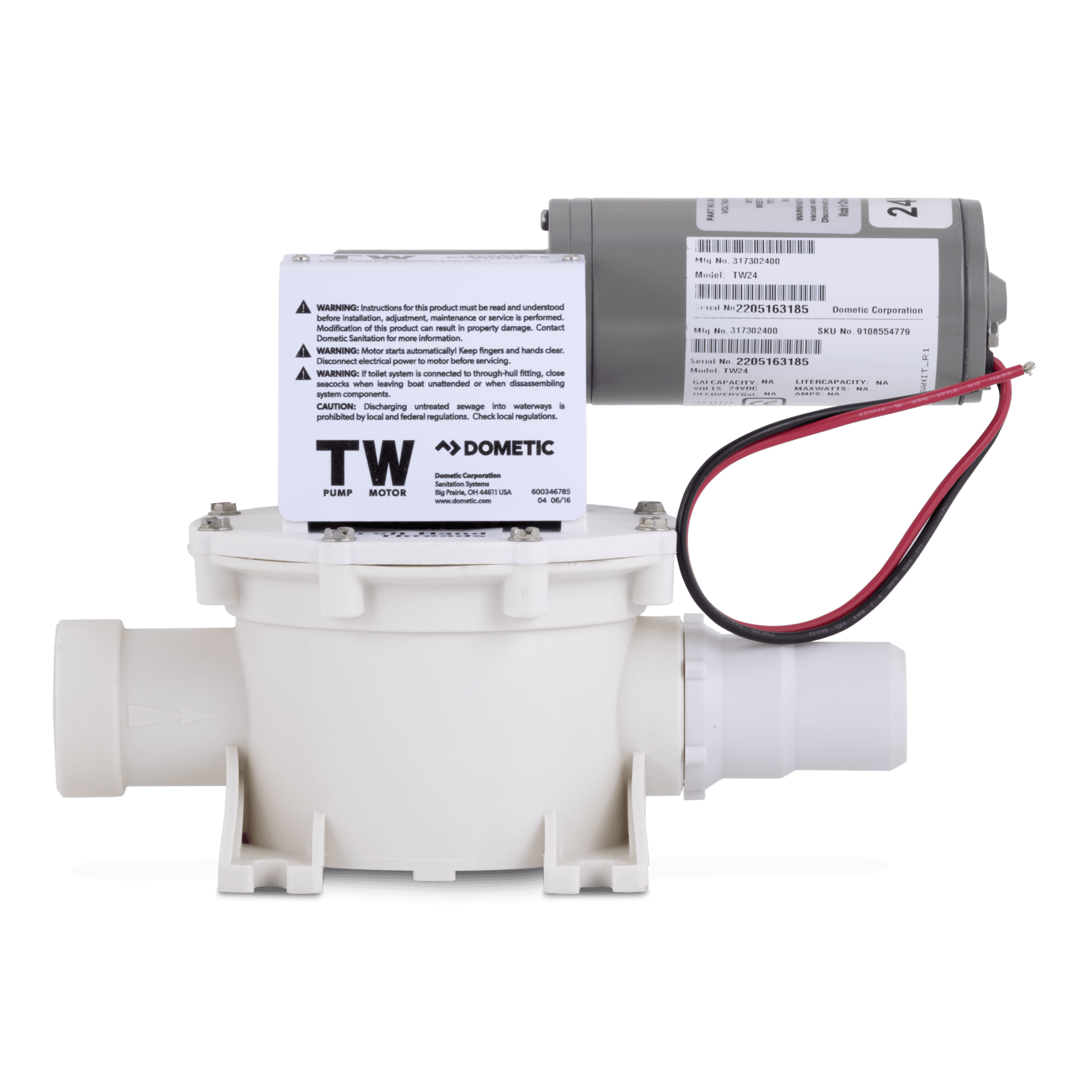 Dometic T-Series Waste Discharge Pump, 24V DC