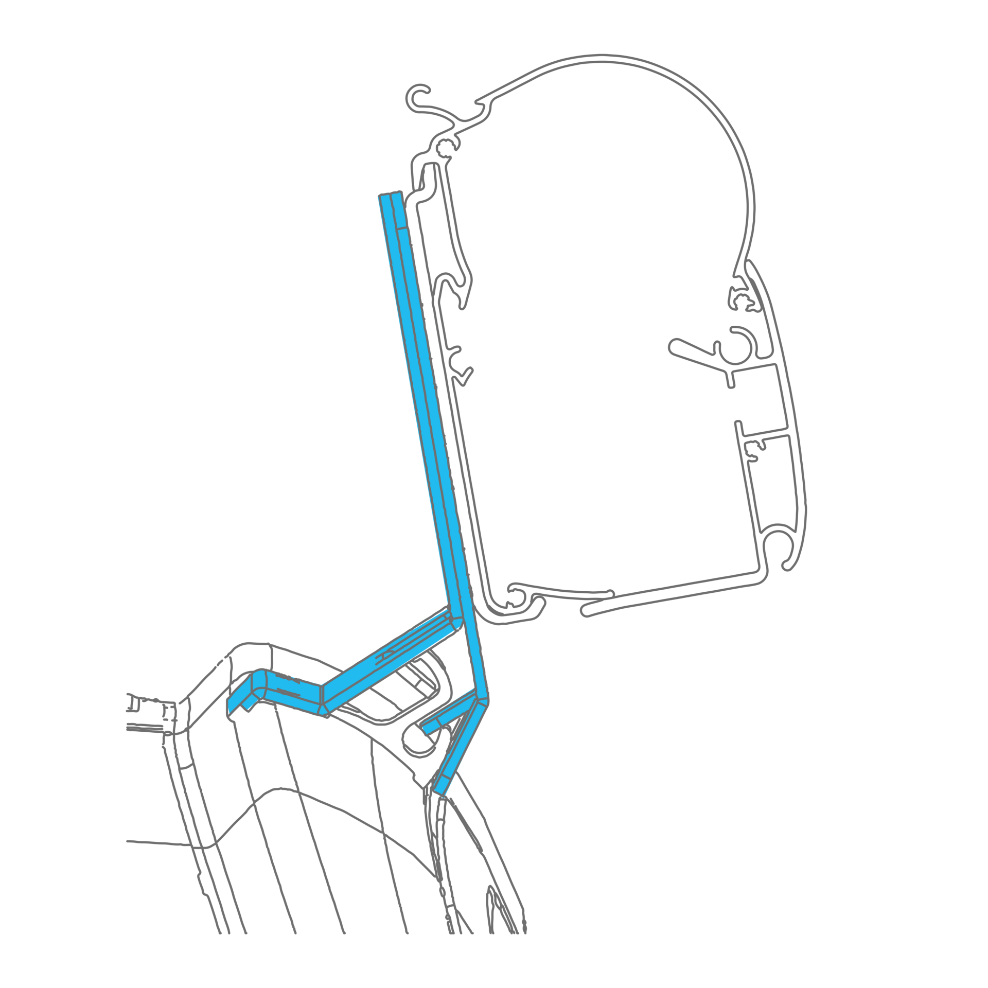 Dometic PerfectWall Adapter 038